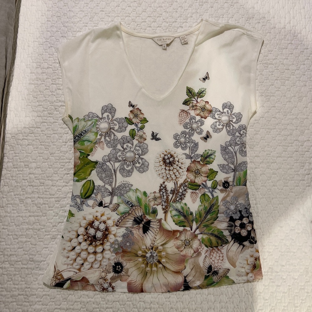 Ted Baker Print Tee Size 0